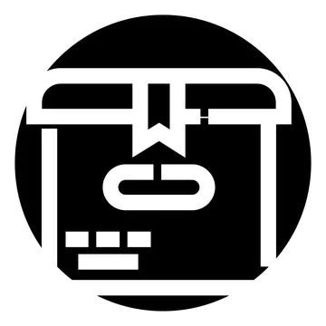 Parcel delivery box package shipping icon concept Stock Illustration