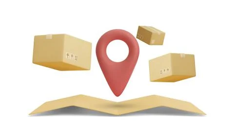 Parcel delivery. Concept for fast delivery service. Vector illustration. Illustrazione stock