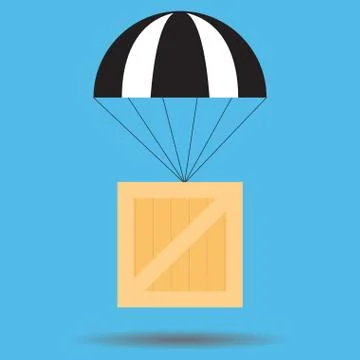 Parcel delivery flat Illustrazione stock