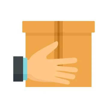 Parcel delivery icon flat isolated Illustration