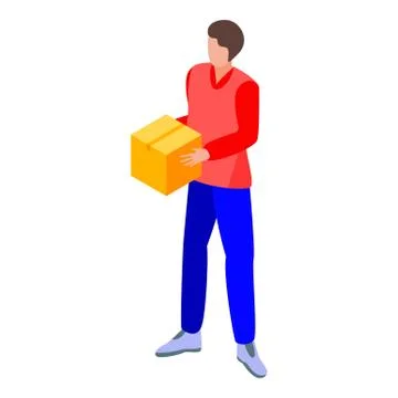 Parcel delivery icon, isometric style Stock Illustration