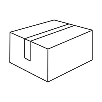 Parcel Delivery Icon Outline Vector Stock Illustration