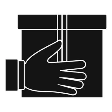 Parcel delivery icon, simple style Illustration