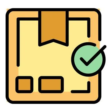 Parcel delivery icon vector flat Stock Illustration