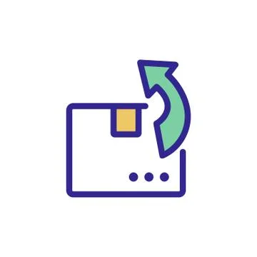 Parcel delivery icon vector outline illustration Illustrazione stock