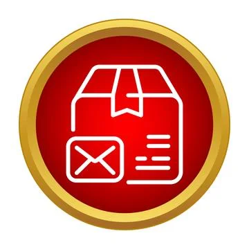 Parcel delivery mail shipping tracking icon Stock Illustration