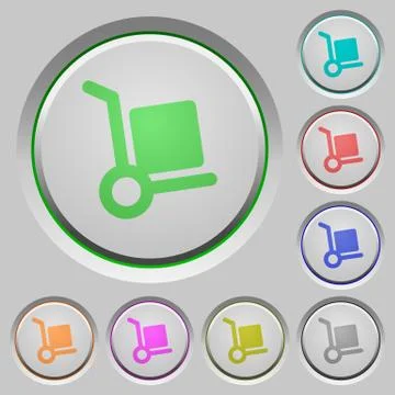 Parcel delivery push buttons Illustration