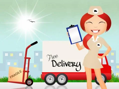 Parcel delivery service Stock Illustration