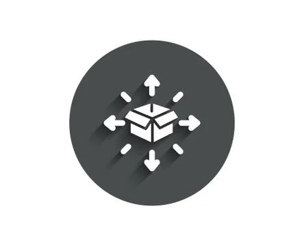 Parcel delivery simple icon. Logistics service sign. Illustrazione stock