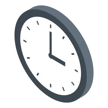 Parcel delivery time icon, isometric style Stock Illustration