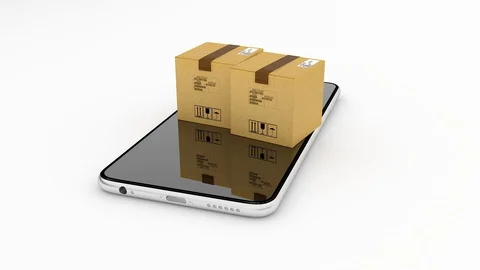 Parcel delivery, tracking, Internet purchase. 49. Stock-Footage 102380115