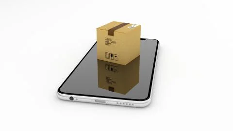 Parcel delivery, tracking, Internet purchase. Package on the way. イラスト素材