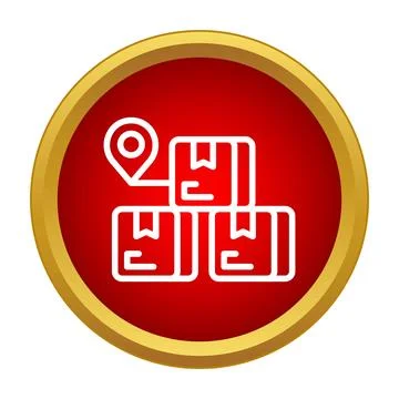 Parcel delivery tracking system with location pin icon 스톡 일러스트