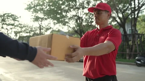 Parcel delivery worker Stock Footage 243070783