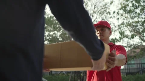 Parcel delivery worker Stock Footage 243070788
