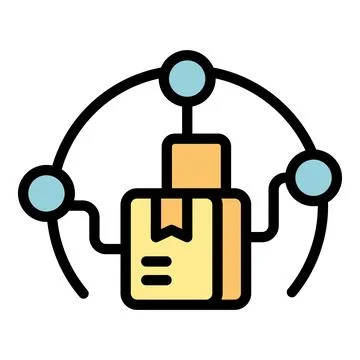 Parcel description icon vector flat Stock Illustration