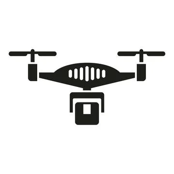 Parcel drone control icon simple vector. Map land view Illustrazione stock