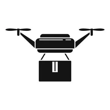 Parcel drone delivery icon, simple style 스톡 일러스트