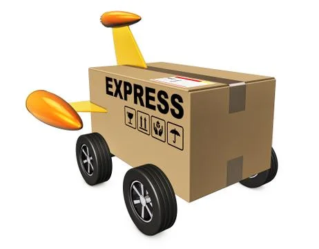 Parcel express delivering Stock Illustration