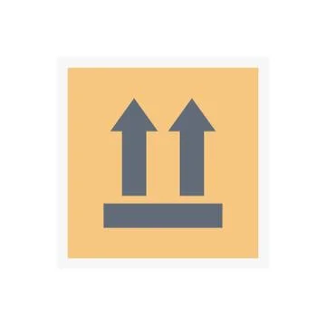 Parcel flat color icon Stock Illustration