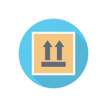 Parcel flat color icon Illustrazione stock
