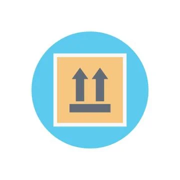 Parcel flat color icon Illustrazione stock