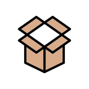 Parcel flat color icon 스톡 일러스트