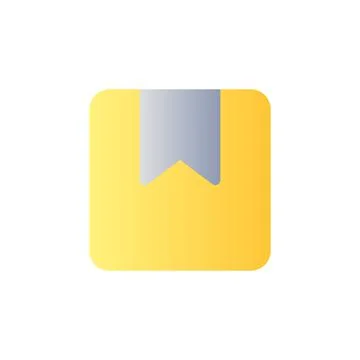 Parcel flat gradient color ui icon Illustrazione stock