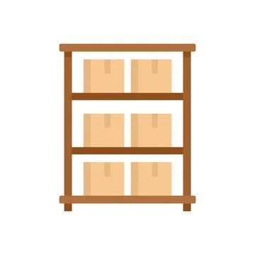 Parcel food storage icon flat isolated Stockillustratie