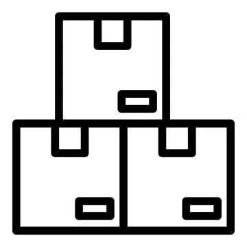 Parcel freight icon outline vector. Truck cargo Stock Illustration