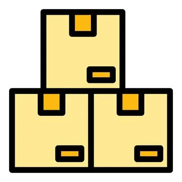 Parcel freight icon vector flat Stock Illustration