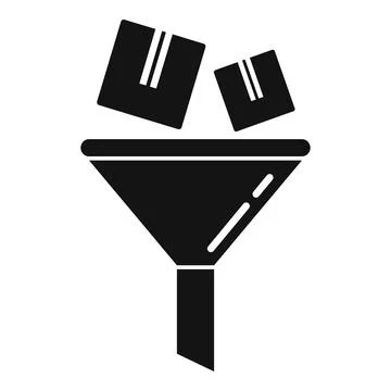 Parcel funnel icon, simple style 스톡 일러스트
