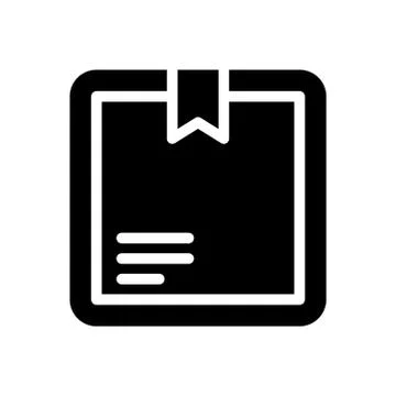 Parcel glyph flat icon イラスト素材