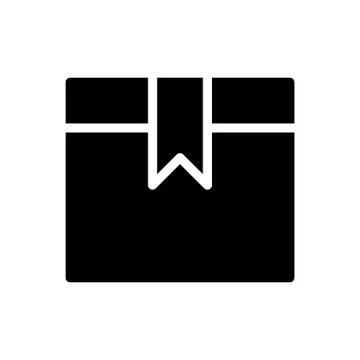 Parcel glyph flat icon 스톡 일러스트