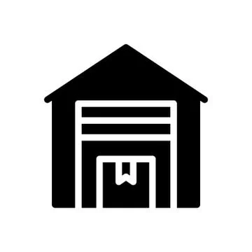 Parcel glyph flat icon Illustration