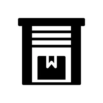 Parcel glyph flat icon Illustration