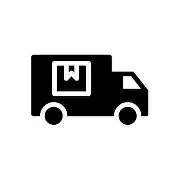 Parcel glyph flat icon Stock Illustration