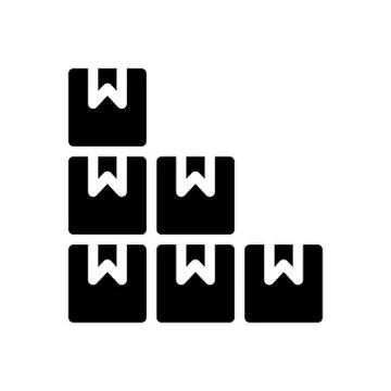 Parcel glyph flat icon Illustrazione stock