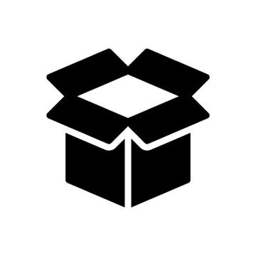 Parcel glyph flat icon Illustrazione stock