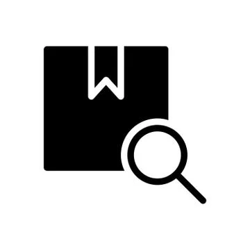 Parcel glyph flat icon イラスト素材