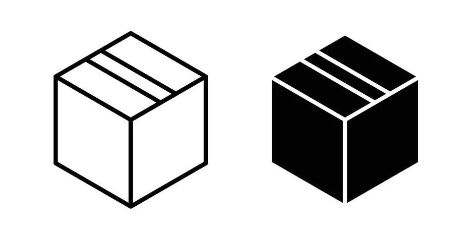 Parcel icon concept. best for web design Stock Illustration