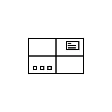 Parcel icon. Element of production icon for mobile concept and web apps. Thin 스톡 일러스트