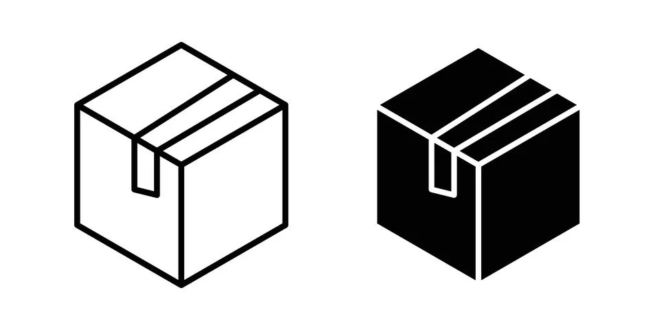 Parcel icon graphic element. web icon set Stock Illustration