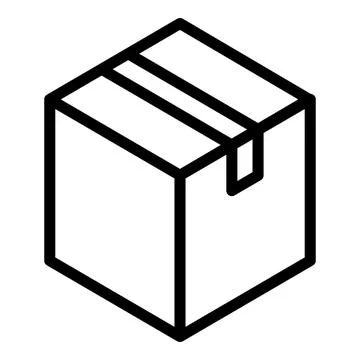 Parcel icon, outline style 스톡 일러스트