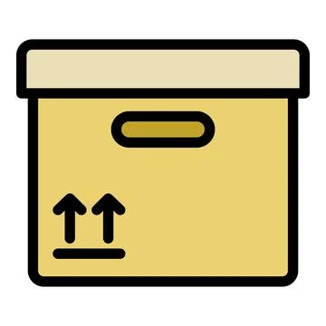Parcel icon, outline style Illustrazione stock