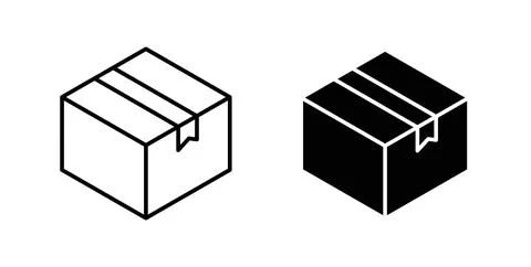 Parcel icon symbol. Flat Vector illustration Stock Illustration