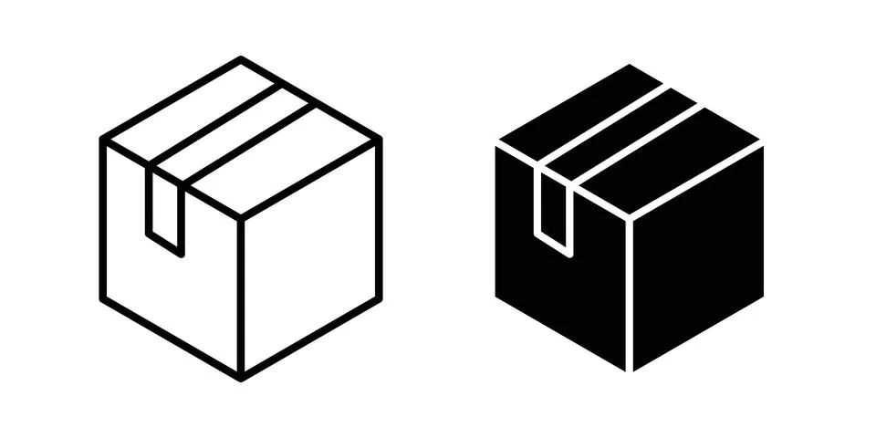 Parcel icon vector design illustrations Stock Illustration