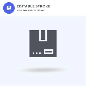 Parcel icon vector, filled flat sign, solid pictogram isolated on white, logo イラスト素材