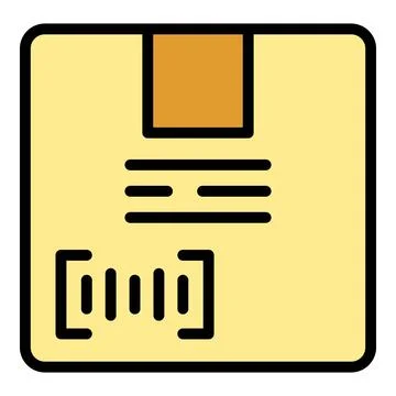 Parcel icon vector flat Stock Illustration