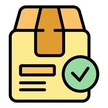 Parcel icon vector flat Stock Illustration